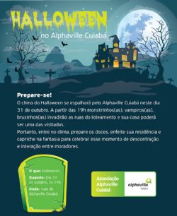 HALLOWEEN SER NO PRXIMO SBADO.  ASSOCIAO CHAMA ATENO PARA PREVALECER A ALEGRIA